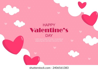 Feliz Día de San Valentín de diseño vectorial de fondo