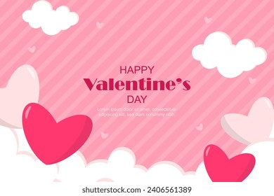 Feliz Día de San Valentín de diseño vectorial de fondo