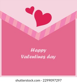 Happy valentine day card, abstract background with bright pink heart, Vector illustration for greeting, romantic postcard, Love and affection