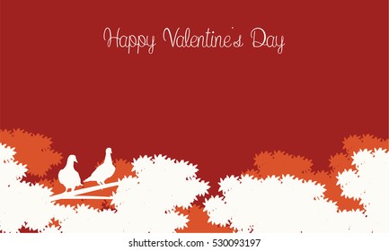 Happy Valentine Day card landscape