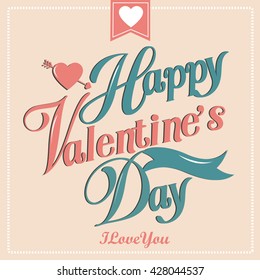 Happy valentine day card Vector Illustration