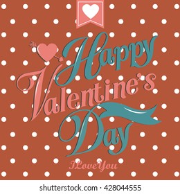 Happy valentine day card Vector Illustration