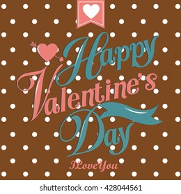 Happy valentine day card Vector Illustration