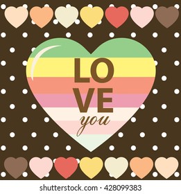 Happy valentine day card Vector Illustration