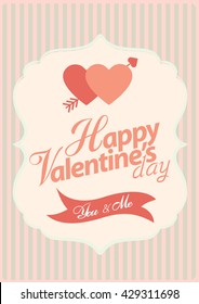 Happy valentine day card Vector Illustration