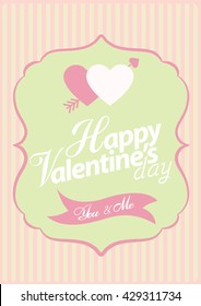 Happy valentine day card Vector Illustration