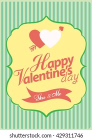 Happy valentine day card Vector Illustration