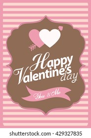 Happy valentine day card Vector Illustration