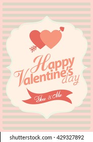 Happy valentine day card Vector Illustration