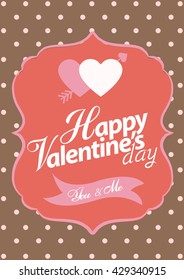 Happy valentine day card Vector Illustration