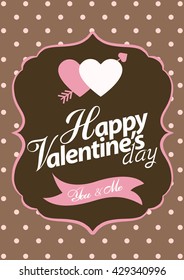 Happy valentine day card Vector Illustration