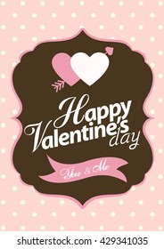 Happy valentine day card Vector Illustration