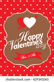 Happy valentine day card Vector Illustration
