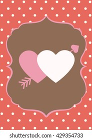 Happy valentine day card Vector Illustration