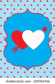 Happy valentine day card Vector Illustration