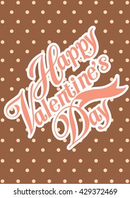 Happy valentine day card Vector Illustration