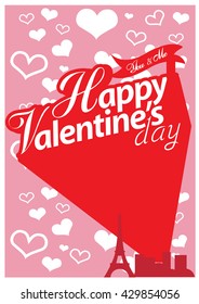 Happy valentine day card Vector Illustration