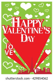 Happy valentine day card Vector Illustration