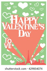 Happy valentine day card Vector Illustration