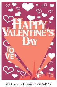 Happy valentine day card Vector Illustration