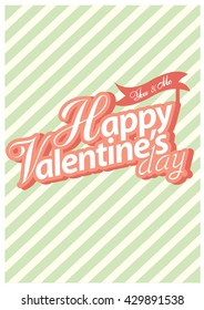 Happy valentine day card Vector Illustration