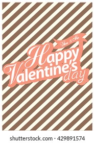 Happy valentine day card Vector Illustration