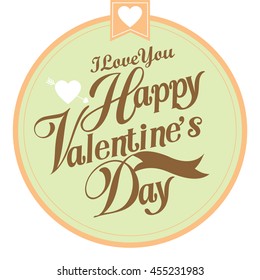Happy valentine day card Vector Illustration