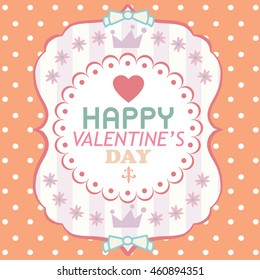 Happy valentine day card Vector Illustration