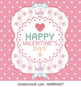 Happy valentine day card Vector Illustration