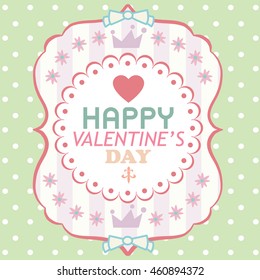 Happy valentine day card Vector Illustration