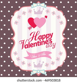 Happy valentine day card Vector Illustration
