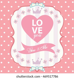 Happy valentine day card Vector Illustration