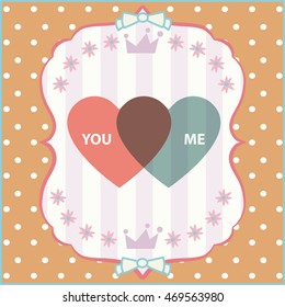 Happy valentine day card Vector Illustration