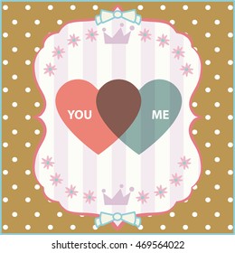Happy valentine day card Vector Illustration