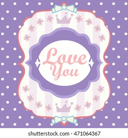 Happy valentine day card Vector Illustration