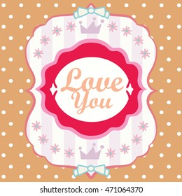 Happy valentine day card Vector Illustration