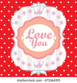 Happy valentine day card Vector Illustration