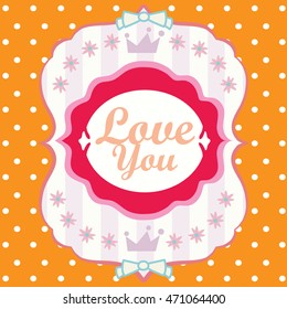 Happy valentine day card Vector Illustration