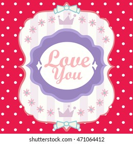Happy valentine day card Vector Illustration
