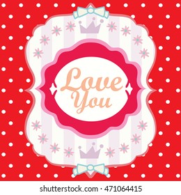 Happy valentine day card Vector Illustration