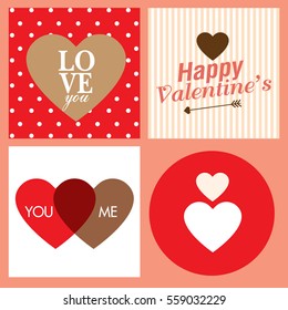 Happy valentine day cards Vector Illustration