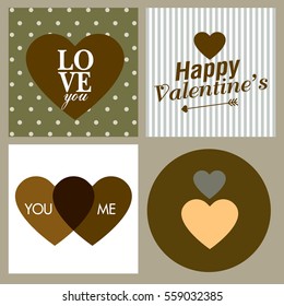 Happy valentine day cards Vector Illustration