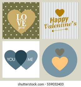 Happy valentine day cards Vector Illustration