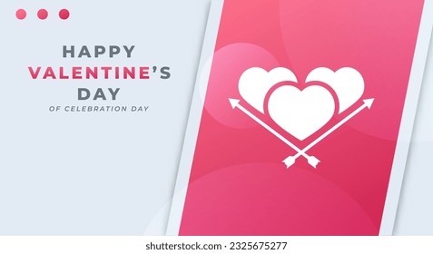 Happy Valentine Day Celebration Vector Design Illustration for Background, Poster, Banner, Advertising, Greeting Card