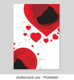 Happy Valentine Day concept Icon and Signs/Symbol for Decorations. Heart Red Flat Vector illustration isolated on white background. Cute love sale banner for greeting card, print cards, banner, poster