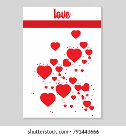 Happy Valentine Day concept Icon and Signs/Symbol for Decorations. Heart Red Flat Vector illustration isolated on white background. Cute love sale banner for greeting card, print cards, banner, poster