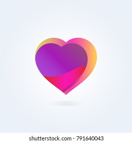 Happy Valentine Day concept Icon and Signs/Symbol for Decorations. Heart Red Flat Vector illustration isolated on white background. Cute love sale banner for greeting card, print cards, banner, poster