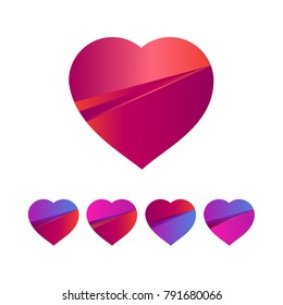 Happy Valentine Day concept Icon and Signs/Symbol for Decorations. Heart Red Flat Vector illustration isolated on white background. Cute love sale banner for greeting card, print cards, banner, poster