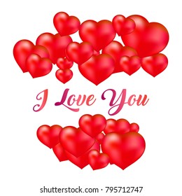 Happy Valentine Day concept Icon and Signs/Symbol for Decorations. Heart Red Flat Vector illustration isolated on white background. Cute love sale banner for greeting card, print cards, banner, poster