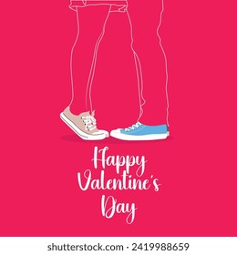 Happy Valentine Day Couple Love Party Social Media Post